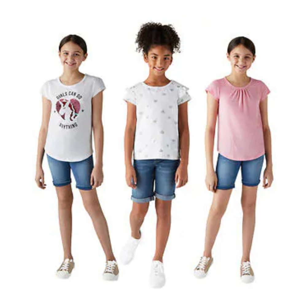 NEW VIGOSS 3 Piece Girls S M Unicorn Sequin T Shirt Tees